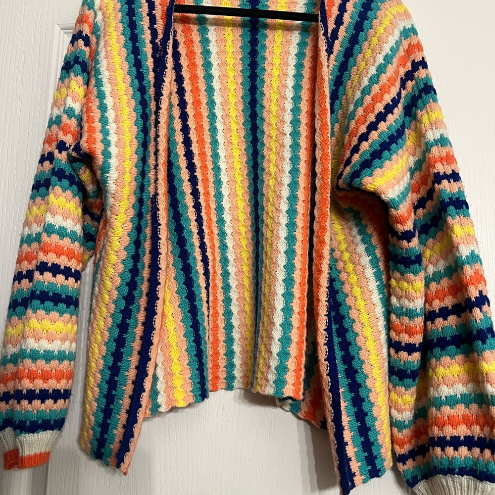 Vibrant Multicolor Women's Cardigan - Picture 5 of 7